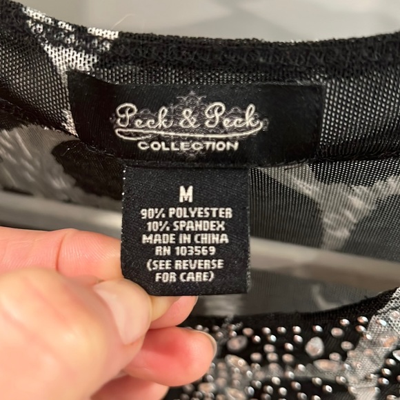 Peck & Peck Open Sheer Top - Size Medium - Picture 4 of 8